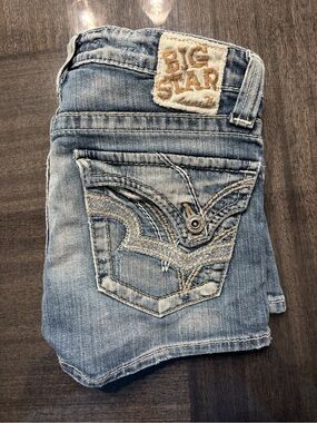 Big Star Light Blue low rise Jean shorts